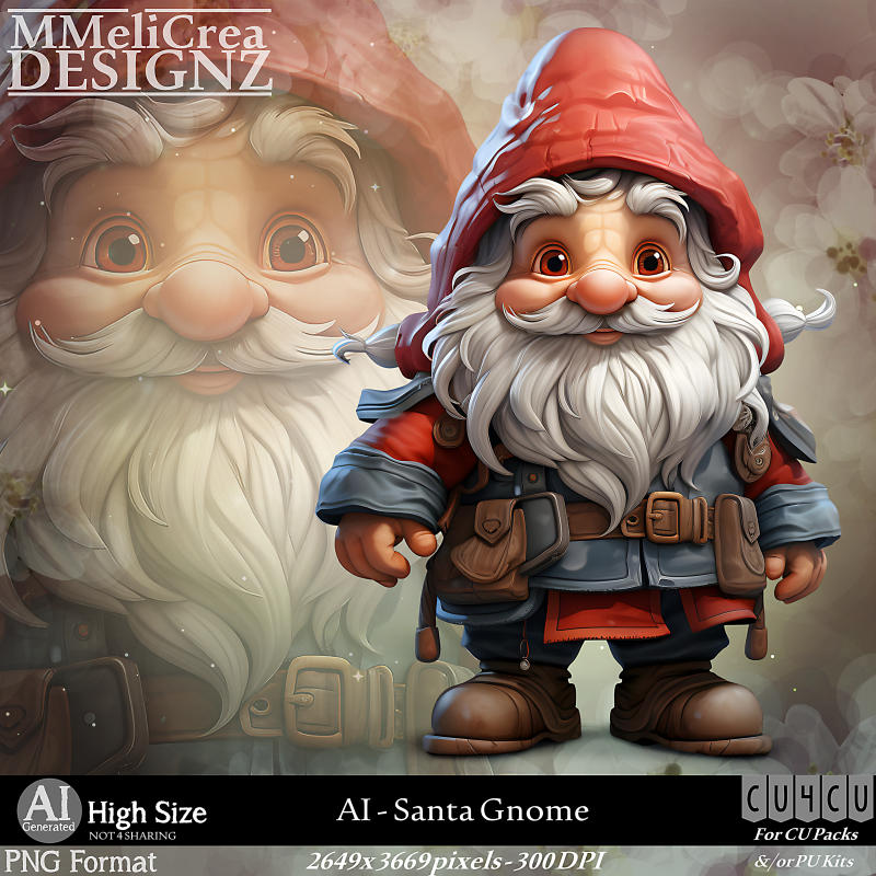 (image for) AI - CU4CU - Santa Gnome (CU4CU/PNG)